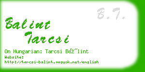 balint tarcsi business card